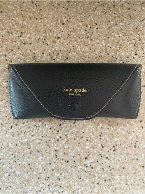Kate Spade Eyeglasses Sunglasses Case Black Leather Textured